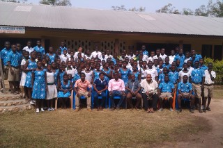 The JHS school. Sylvester is the teacher sitting in the centre
